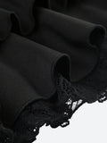 Black Coquette Mini Skirt