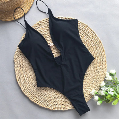 Black One Piece Swimsuit