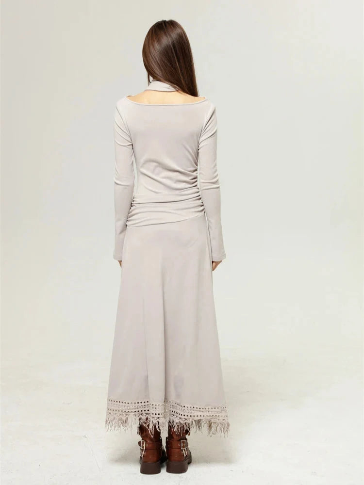 Bohemian One Shoulder Maxi Dress