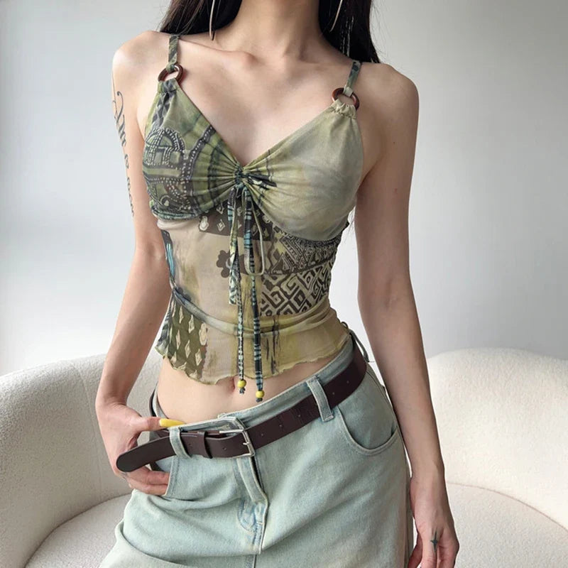 Bohemian Tie-Up Top