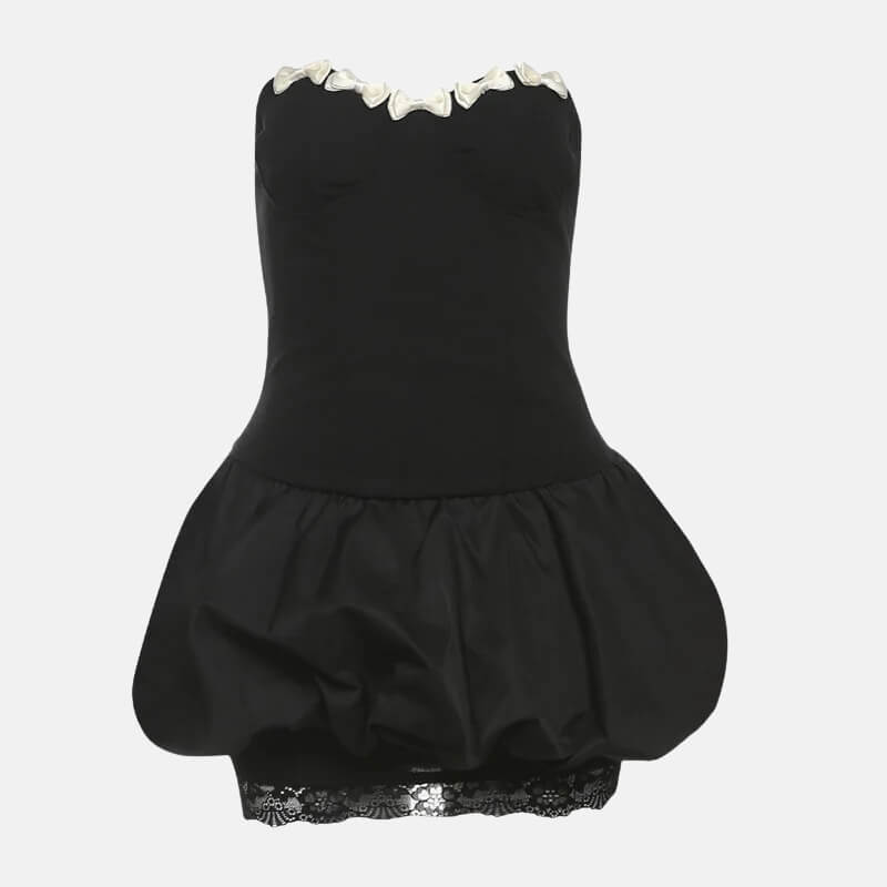 Bow Strapless Bubble Dress