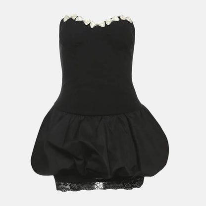 Bow Strapless Bubble Dress