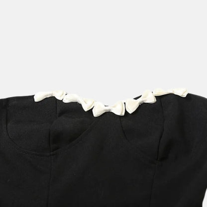 Bow Strapless Bubble Dress