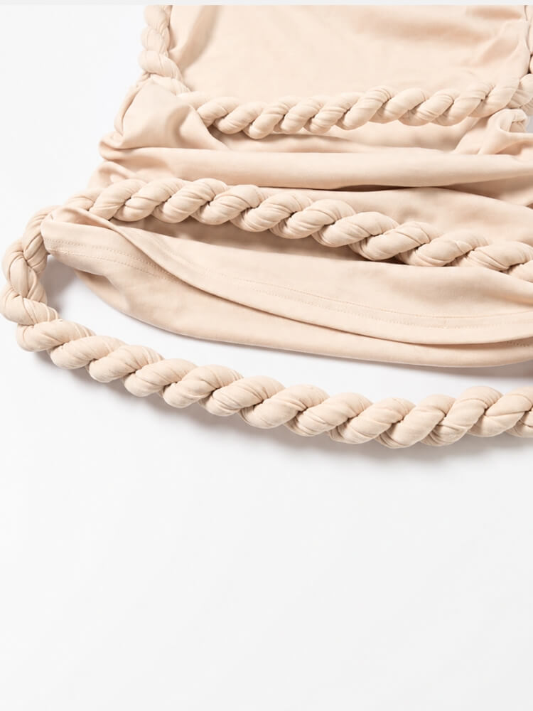 Braided Trim Mini Dress