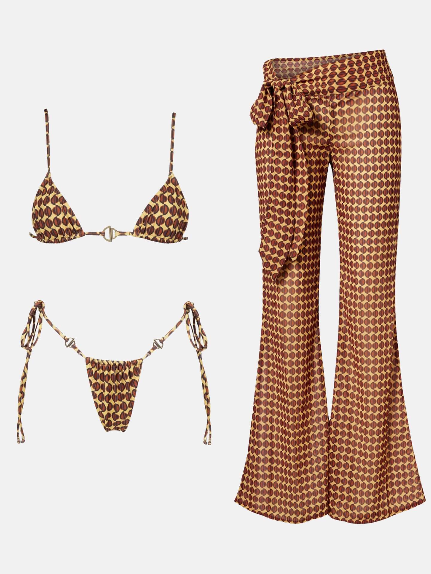 Brown Bikini Set