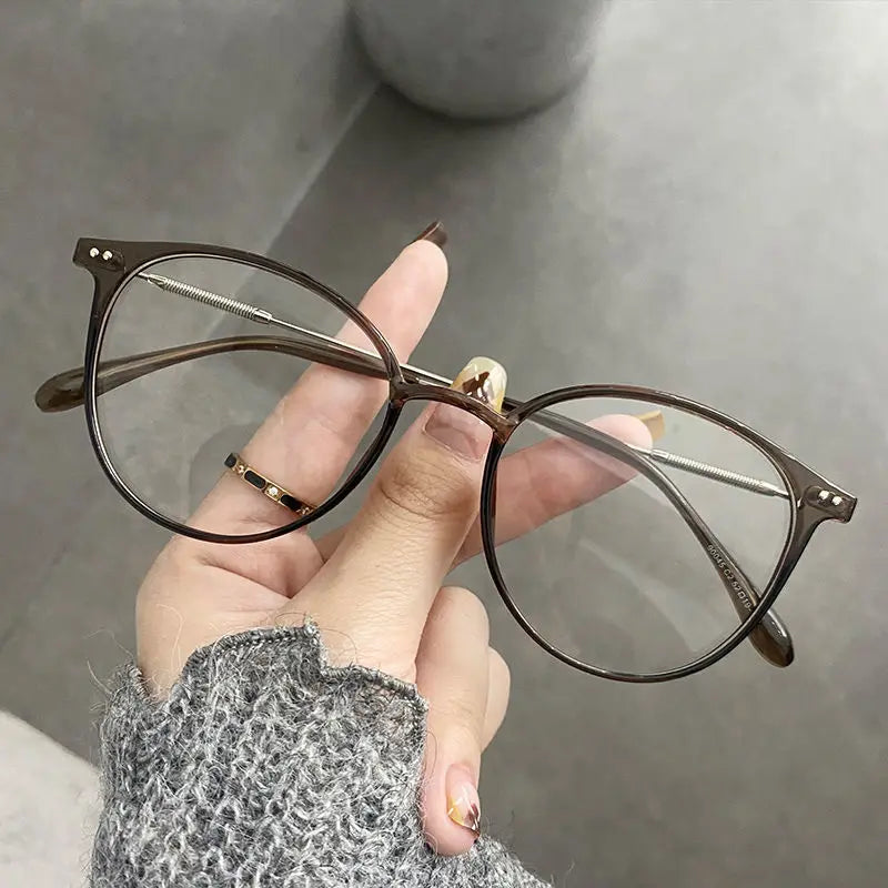 Brown Round Frame Glasses