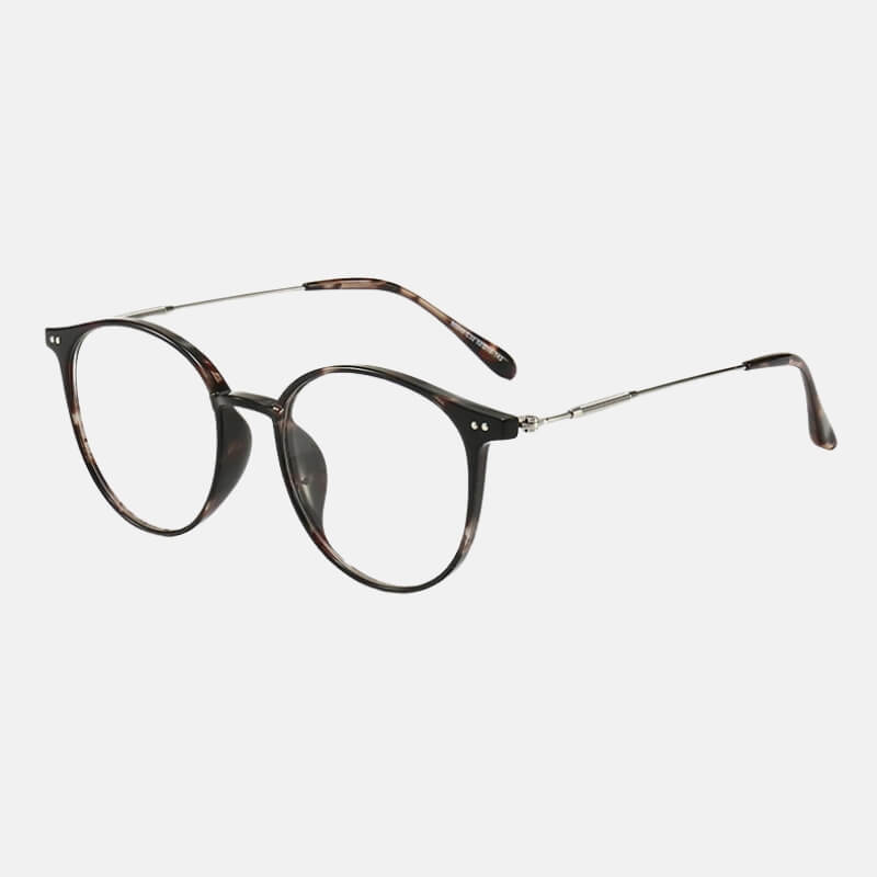 Brown Round Frame Glasses