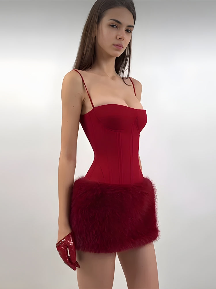 Burgundy Corset Dress