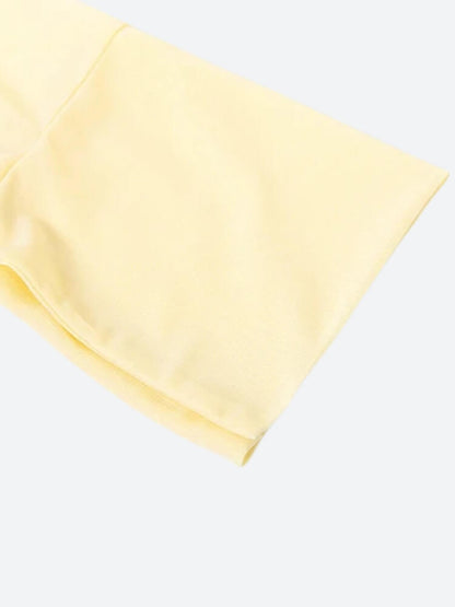 Butter Yellow Shirt & Mini Skirt Two Piece Set