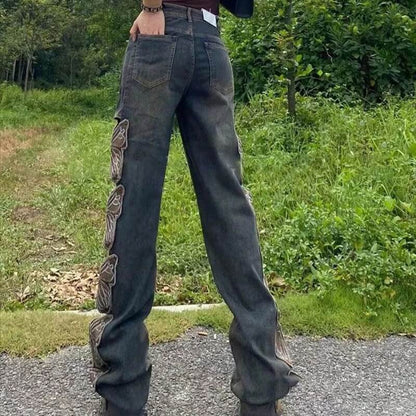 Butterfly Cut-Out Jeans