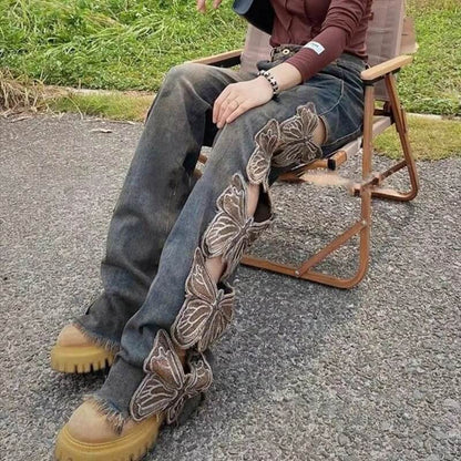 Butterfly Cut-Out Jeans