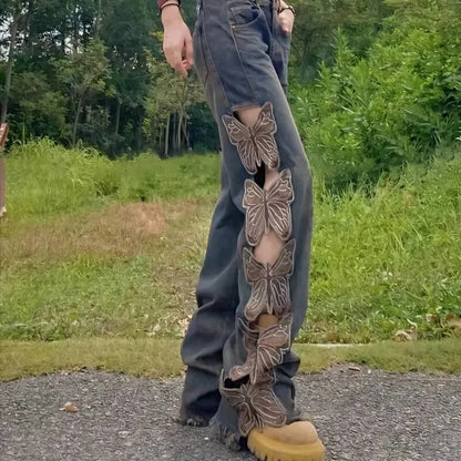 Butterfly Cut-Out Jeans