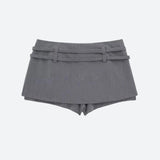 Double Belted Mini Skort