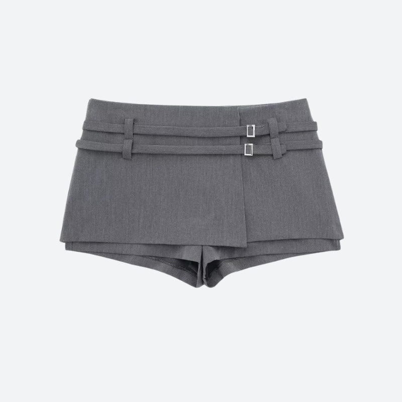 Double Belted Mini Skort