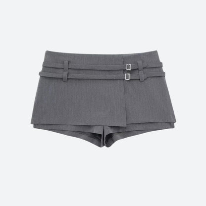 Double Belted Mini Skort