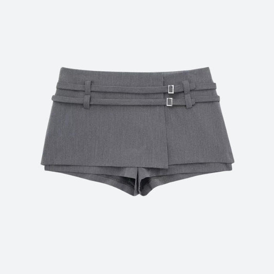 Double Belted Mini Skort