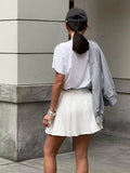 Chic Pleated Mini Skirt for Effortless Casual Style