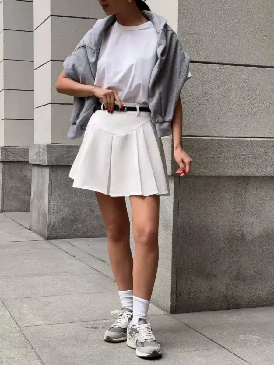 Pleated Mini Skirt