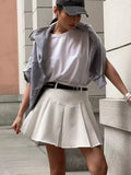 Chic Pleated Mini Skirt for Effortless Casual Style
