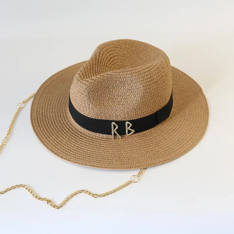 Chain Strap Fedora Swim Hat