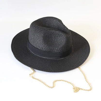 Chain Strap Fedora Swim Hat
