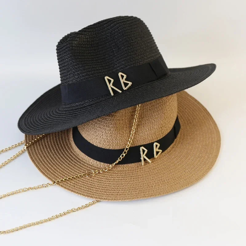 Chain Strap Fedora Swim Hat