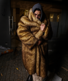 Y2K Luxury Oversized Colorful Faux Fur Coat