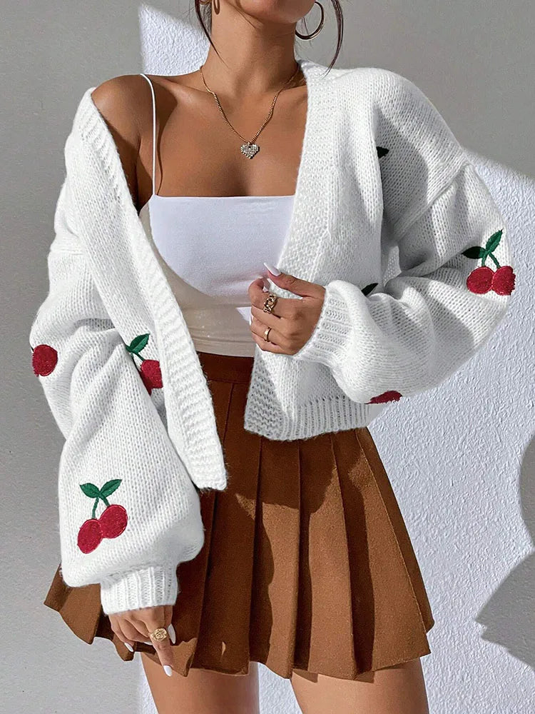 Cherry Knit Cardigan