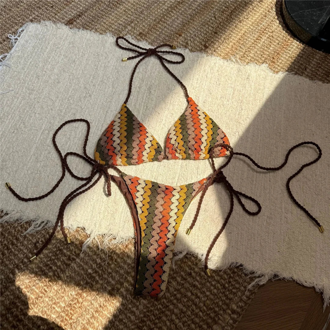 Chevron Triangle Bikini Set