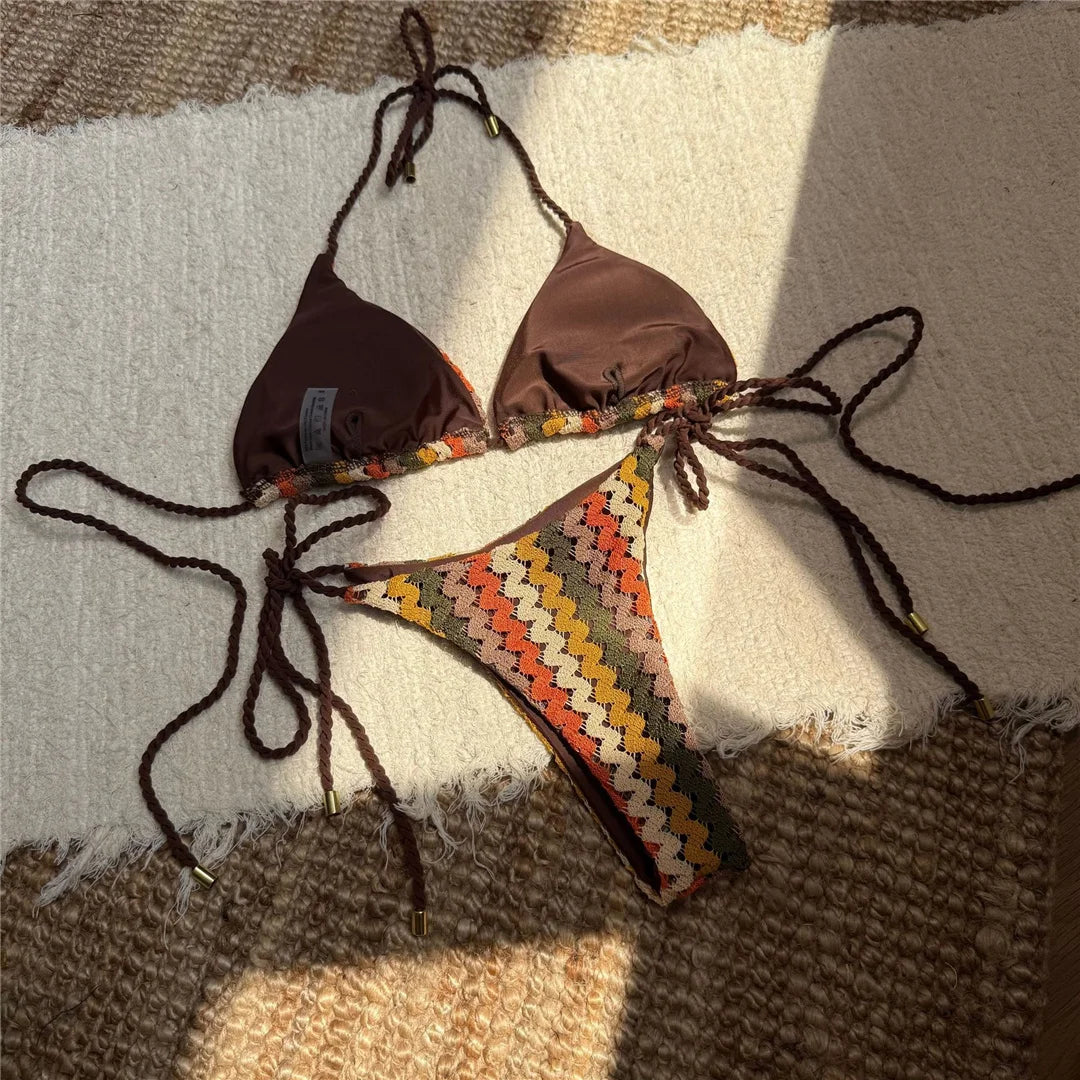 Chevron Triangle Bikini Set