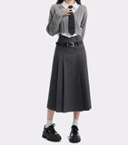 Pleated Midi Skirt