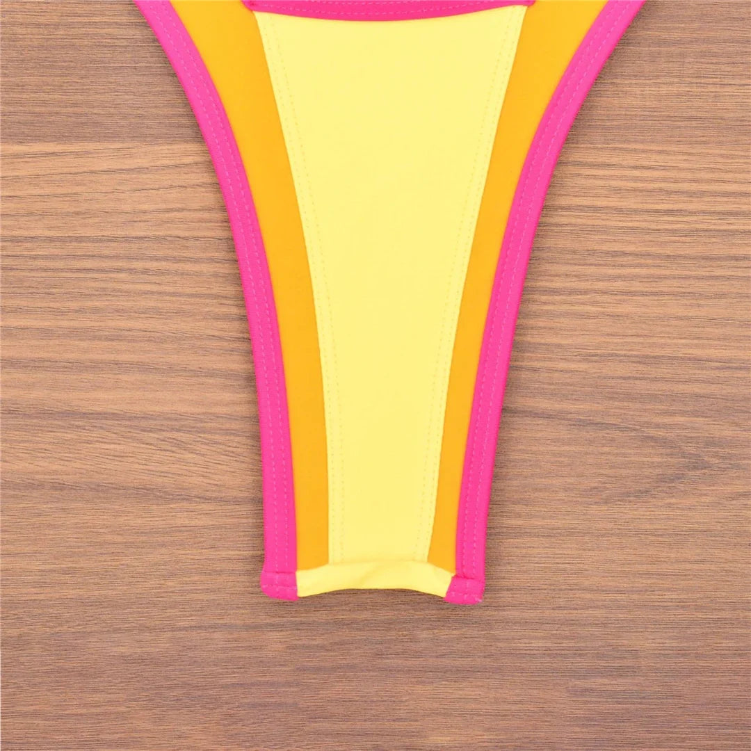Color Block Bikini Set