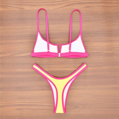 Color Block Bikini Set