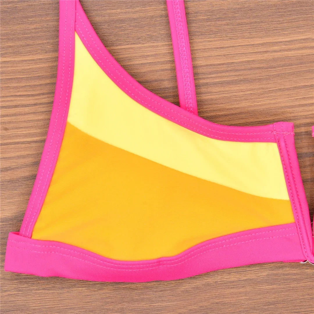 Color Block Bikini Set