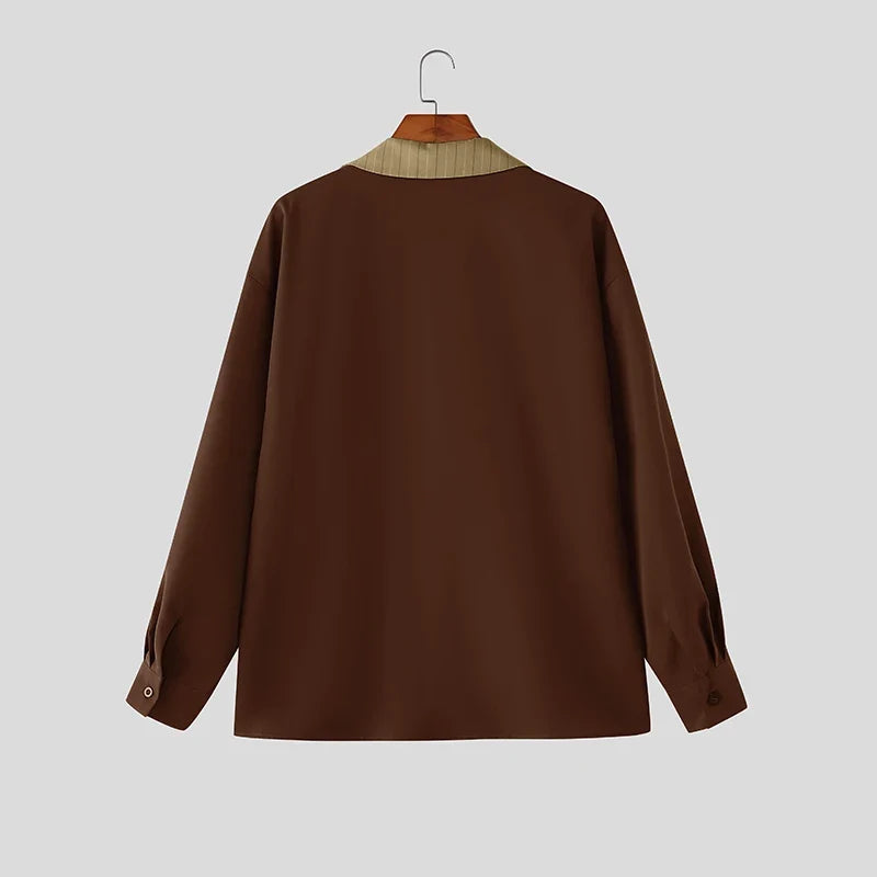 Contrast Collar Shirt