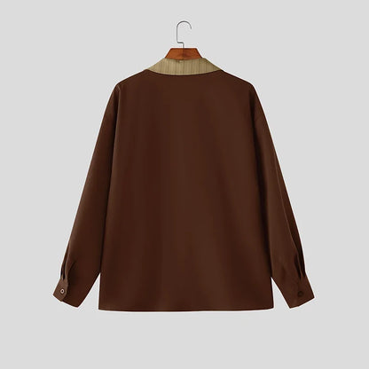 Contrast Collar Shirt