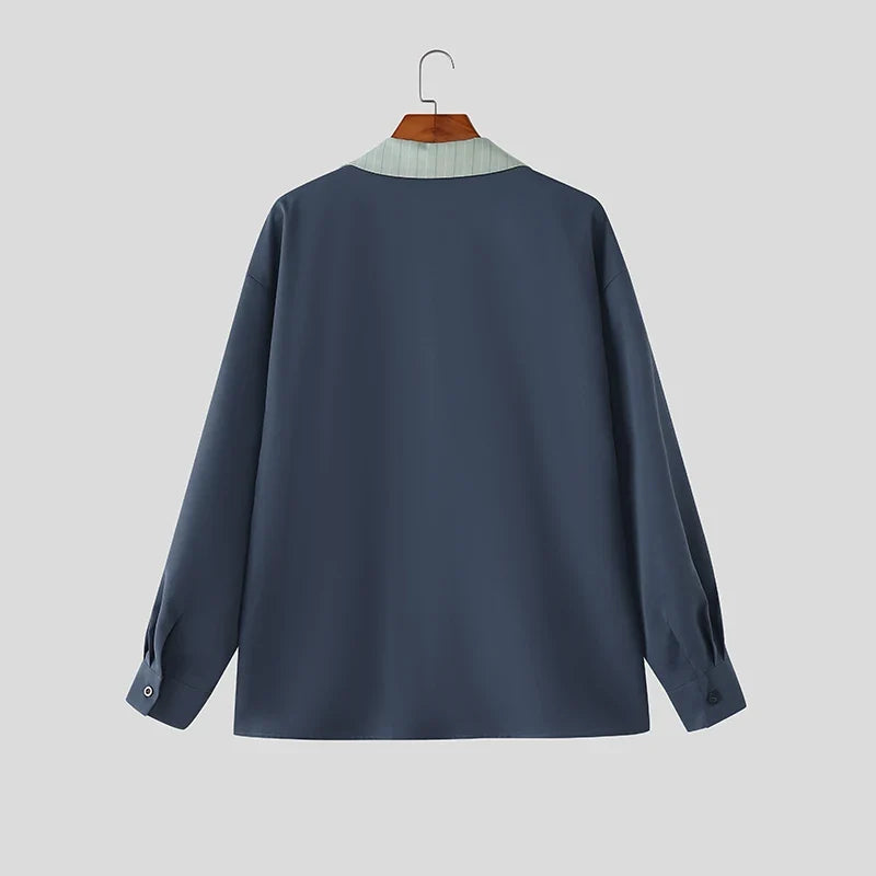 Contrast Collar Shirt