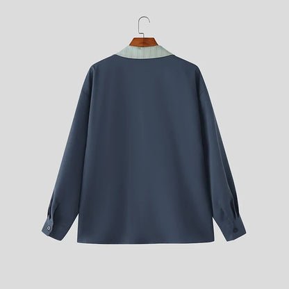 Contrast Collar Shirt