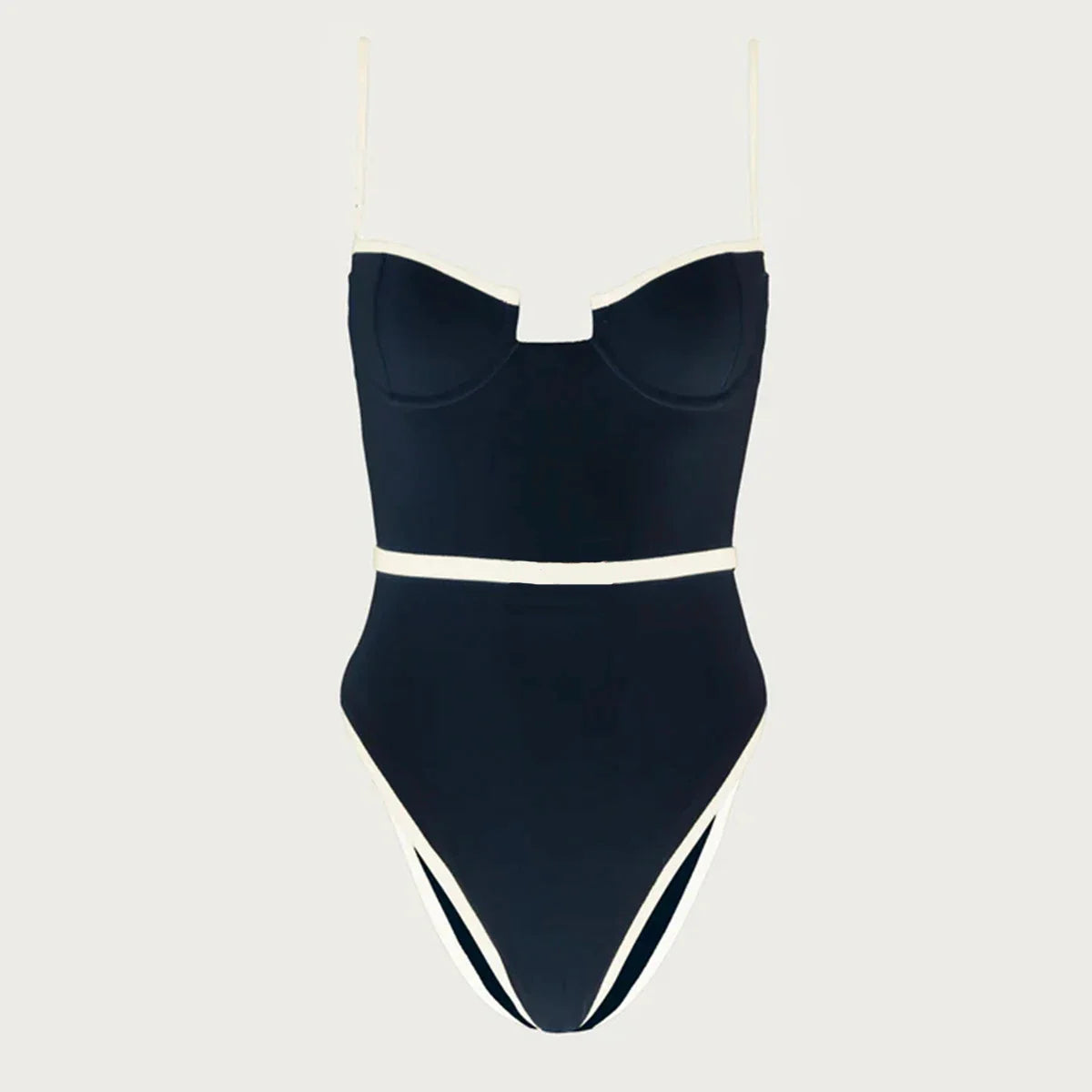 Contrast Cup One Piece Swimsuit