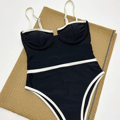 Contrast Cup One Piece Swimsuit