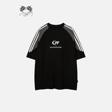 Contrast Color Side Stripe Racing T-shirt
