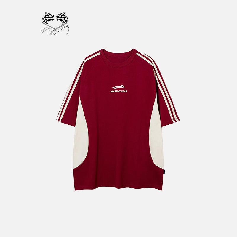 Contrast Color Speedway Sports T-shirt
