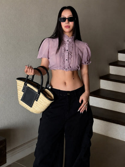 Coquette Cropped Blouse