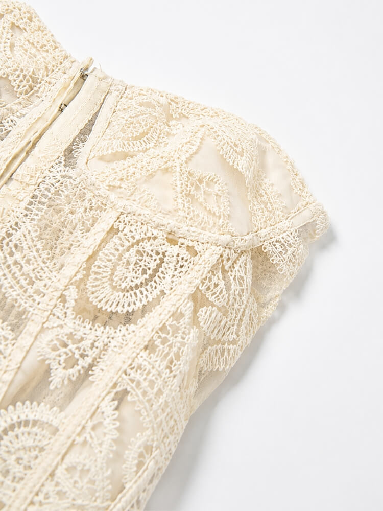 Coquette Embroidered Corset Top