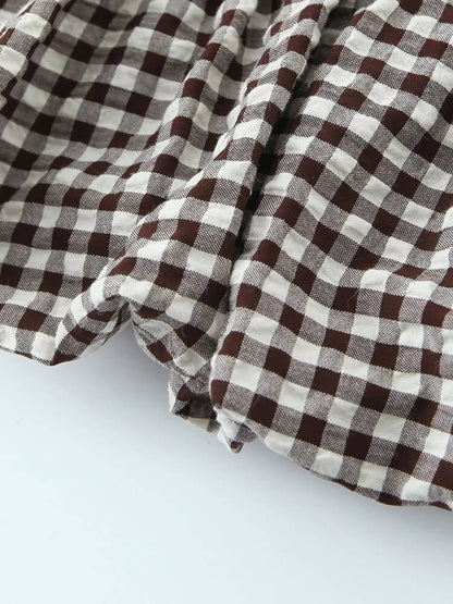 Coquette Gingham Bow Blouse