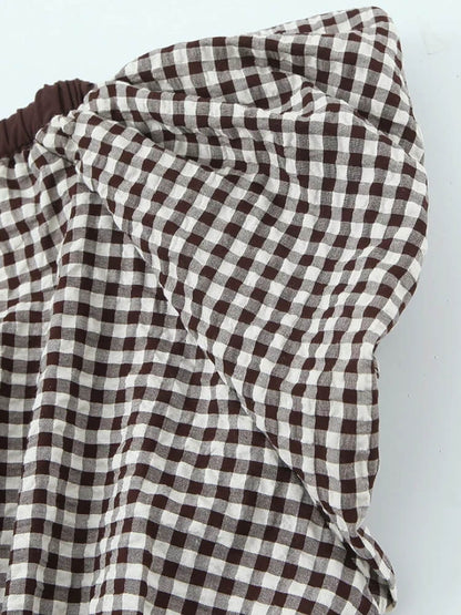 Coquette Gingham Bow Blouse