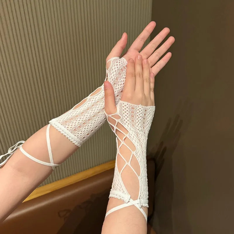 Coquette Lace Fingerless Gloves