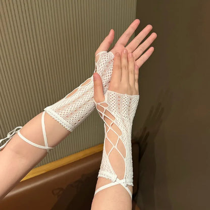 Coquette Lace Fingerless Gloves