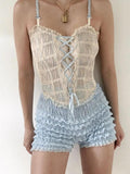 Coquette Lace Ruffled Ruched Shorts