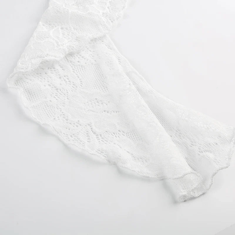 Lace Ruffle Mini Skirt